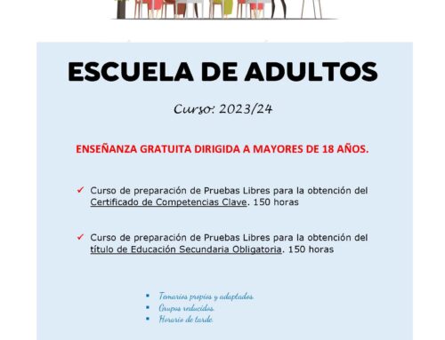 Escuela de Adultos CURSO: 2023/2024. 
